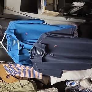 2 Tommy Bahama islandzone supima polo golf shirts